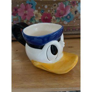 Vintage Walt Disney Productions DONALD DUCK 3D Hand Painted Mug Made In Japan